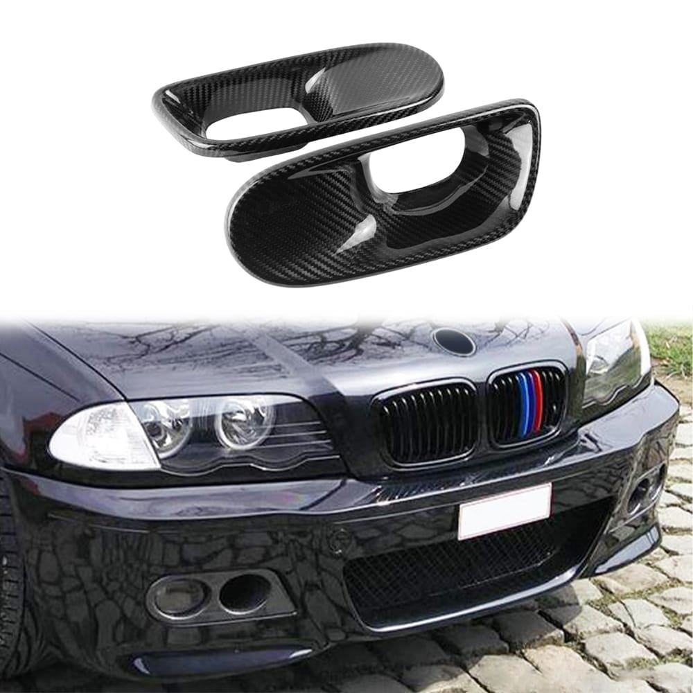 For BMW 3 Series E46 Coupe OE Front Fog Light Cover Pair 2001-2006