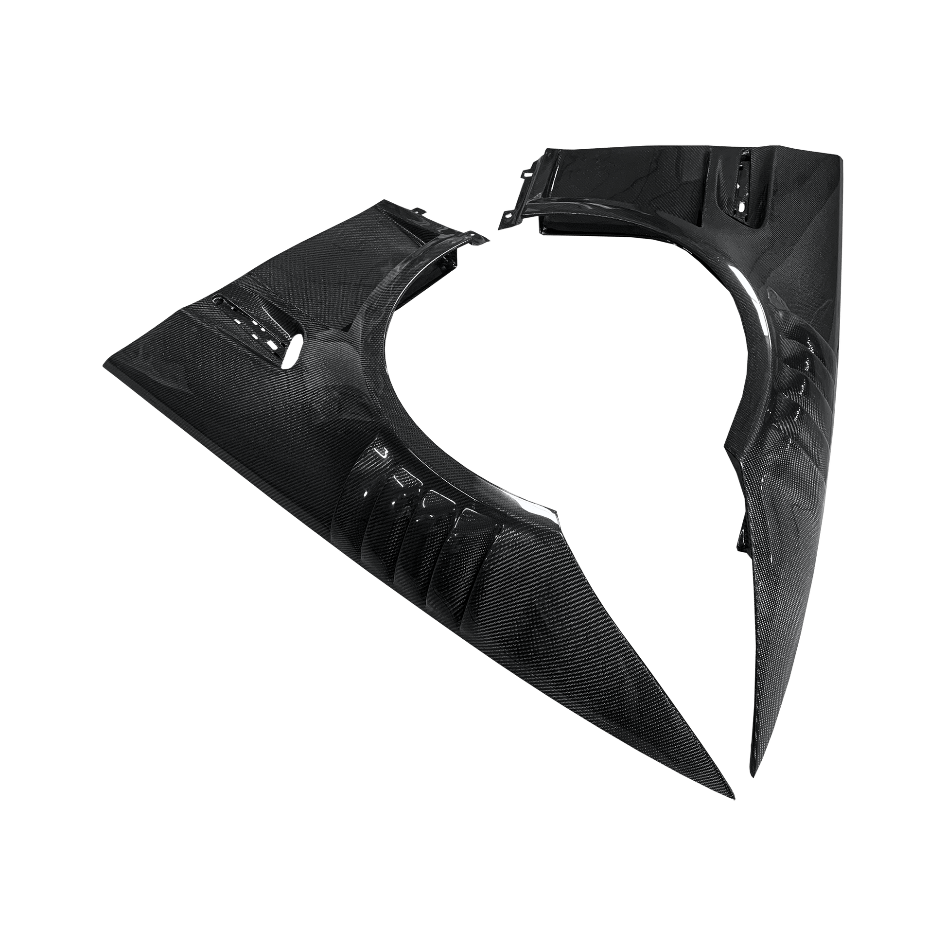 For BMW 3 Series E92 Real M3 Coupe 2 Door 2006-13 GT Style Carbon Front Fender Kazento Carbon Parts Carbon Fiber E92M3-FF-WLGT4-CF