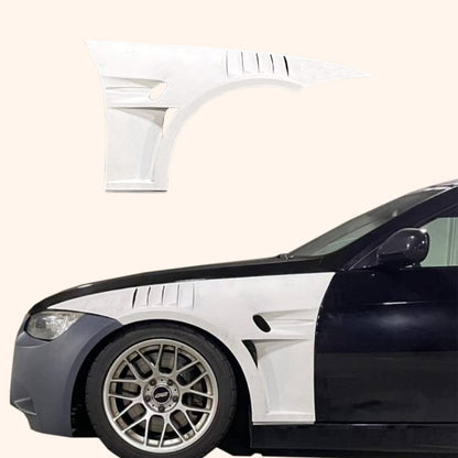 For BMW 3 Series E92 Real M3 Coupe 2006-13 GT Style Fiberglass Front Fender
