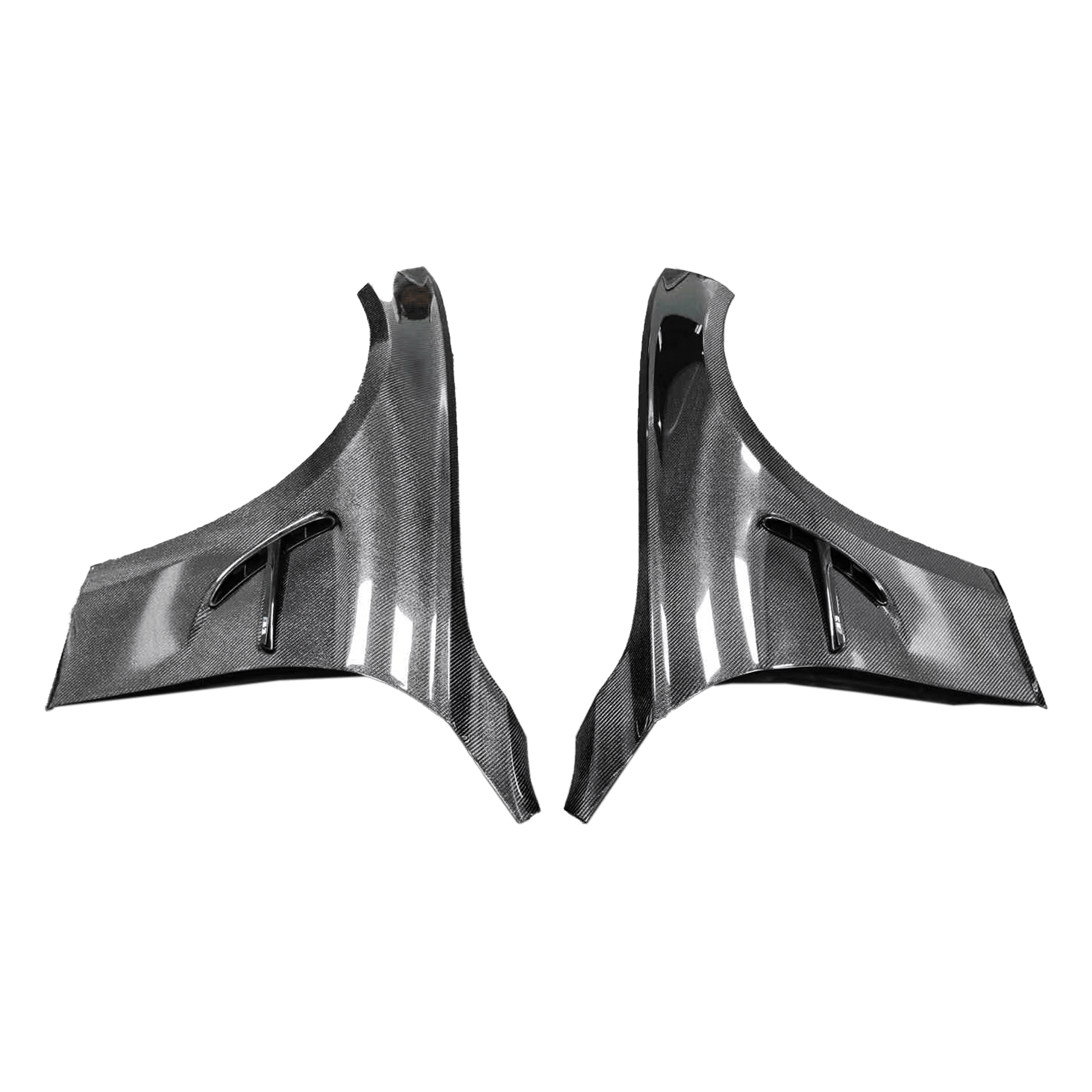 For BMW 3 Series F30 2012-19 4 Door Sedan KZ Carbon Front Fender With Emblem Kazento Carbon Parts Carbon Fiber F30-FF-WEM-CF