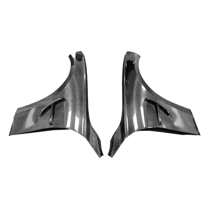 For BMW 3 Series F30 2012-19 4 Door Sedan KZ Carbon Front Fender With Emblem Kazento Carbon Parts Carbon Fiber F30-FF-WEM-CF