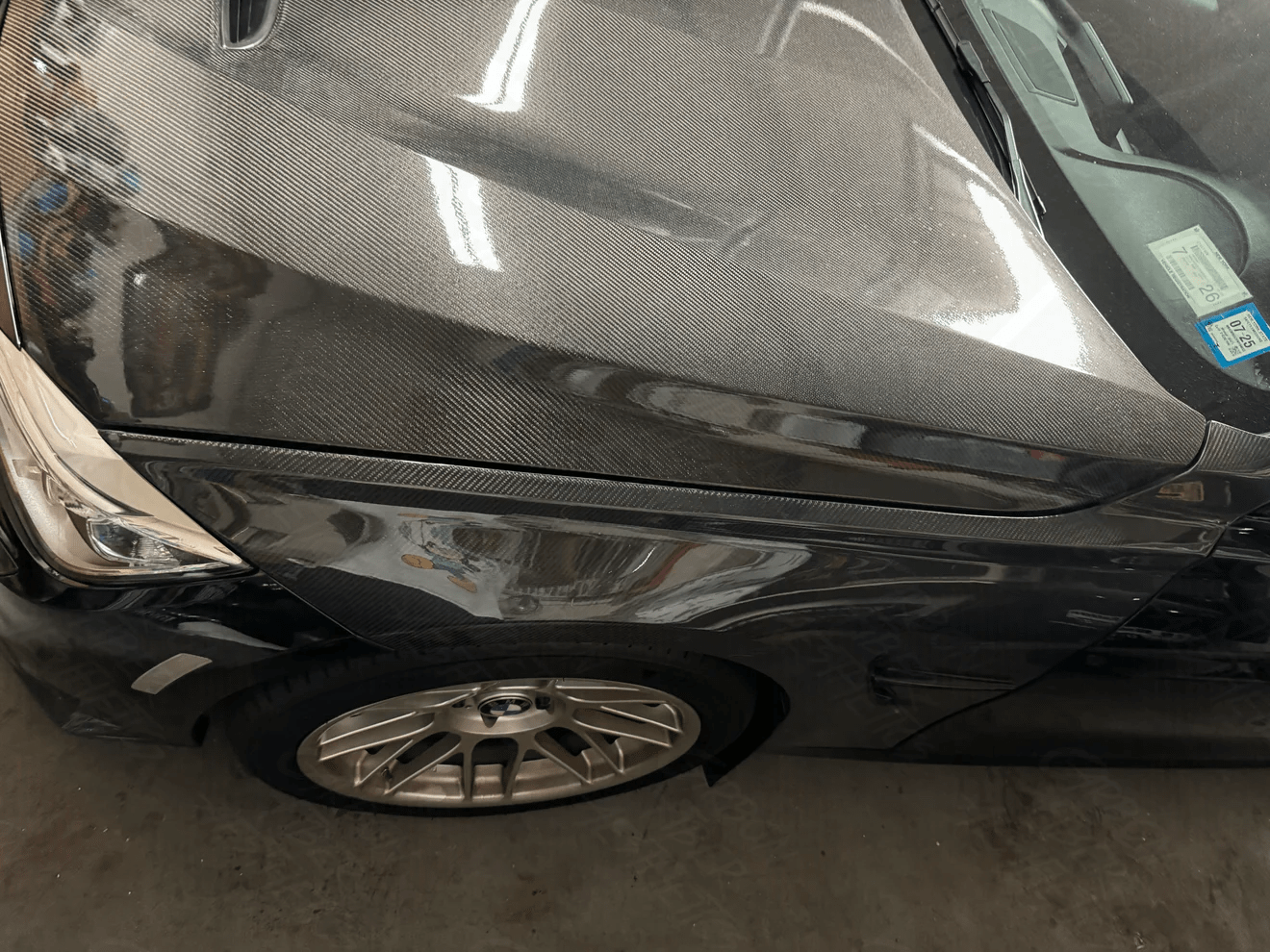 For BMW 3 Series F30 2012-19 4 Door Sedan KZ Carbon Front Fender With Emblem