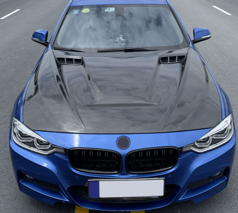 For BMW 3 Series F30 F35 Sedan MBJ Style Front Vented Hood 2012-2019