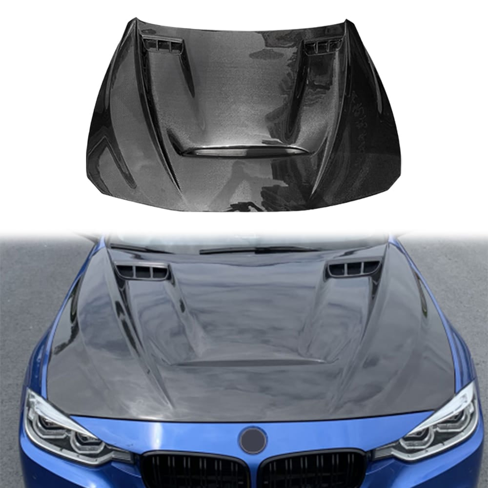 For BMW 3 Series F30 F35 Sedan MBJ Style Front Vented Hood 2012-2019