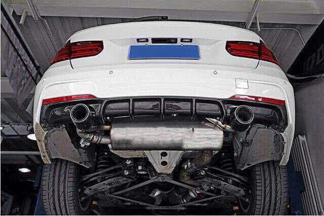 For BMW 3 Series F30 F35 Sedan V Style Rear Bumper Diffuser 2012-2019