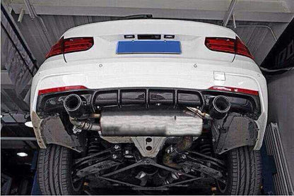 For BMW 3 Series F30 F35 Sedan V Style Rear Bumper Diffuser 2012-2019