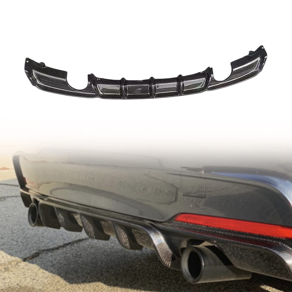 For BMW 3 Series F30 F35 Sedan V Style Rear Bumper Diffuser 2012-2019