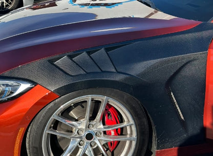For BMW 3 Series G20 AE Style Front Vented Fender Pair 2019-2023
