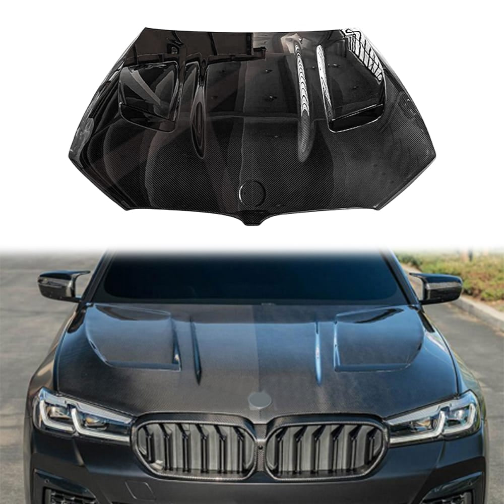 For BMW 5 Series G30 Sedan MBJ2 Style Front Vented Hood 2018-2024