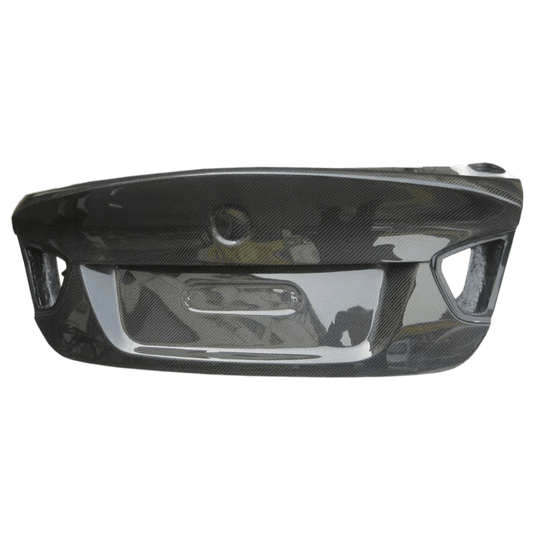 For BMW E90 3 Series Sedan 09-12 Only Ducktail Style Carbon Rear Trunk Boot Lid Kazento Carbon Parts Carbon Fiber E90-TRUNK-912WLDC-CF