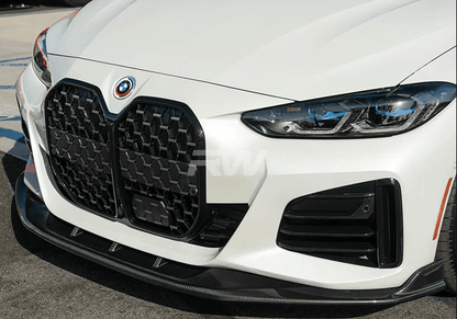 For BMW i4 G26 5D Dry Carbon Fiber D Style Front Bumper Lip 2022-2026
