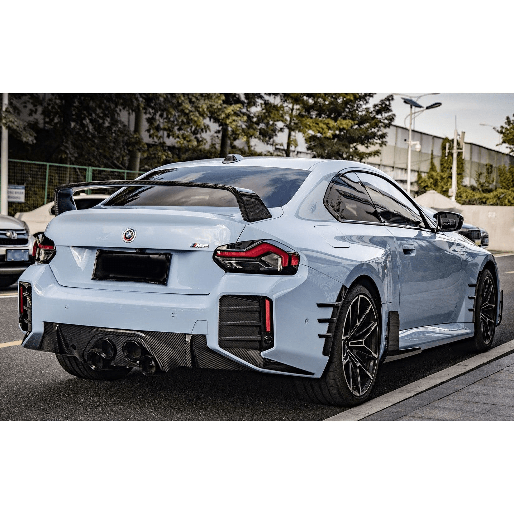 For BMW M2 G87 Coupe 23-24 Carbon Fiber EU Style Rear Trunk GT Spoiler Wing
