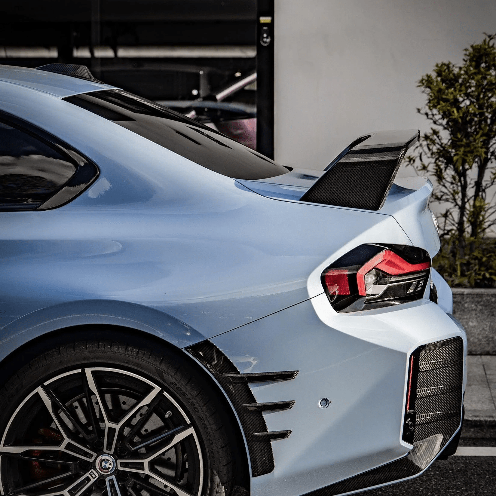 For BMW M2 G87 Coupe 23-24 Dry Carbon Fiber EU Style Rear Trunk GT Spoiler Wing