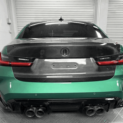 For BMW M3 G20 G80 20-24 4D Sedan Carbon OE Style Rear Bumper Trunk Boot Lid