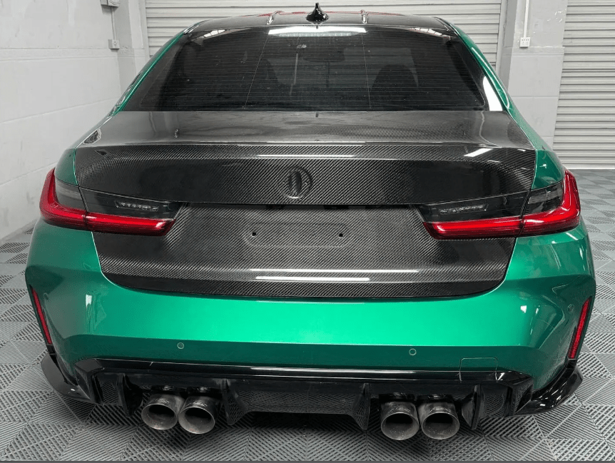 For BMW M3 G20 G80 20-24 4D Sedan Dry Carbon OE Style Rear Bumper Trunk Boot Lid