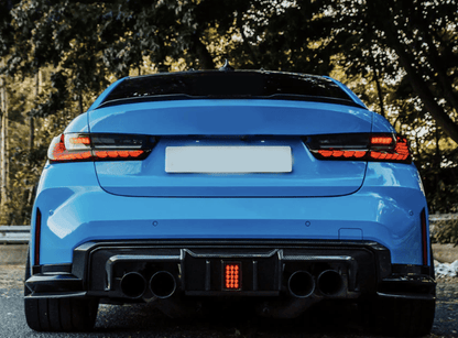 For BMW M3 G80 Sedan R44 Rear Bumper Diffuser Lip With Light 2020-2024