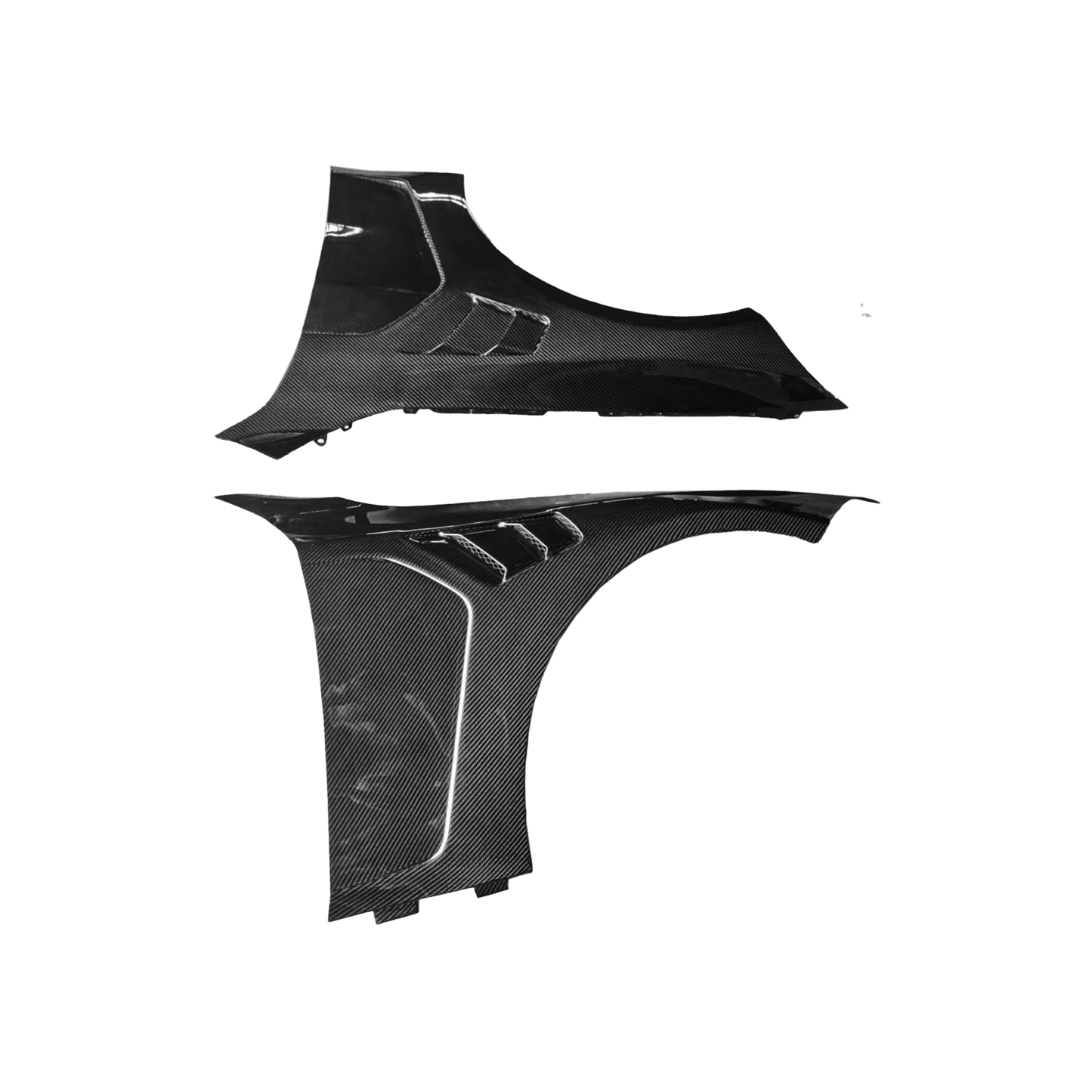 For BMW M4 G82  G80 M3 20-24 Coupe Dry Carbon KZ Style Front Bumper Side Fender Pair Kazento Carbon Parts Dry Carbon Fiber M4G82-FF-KZ-DCF