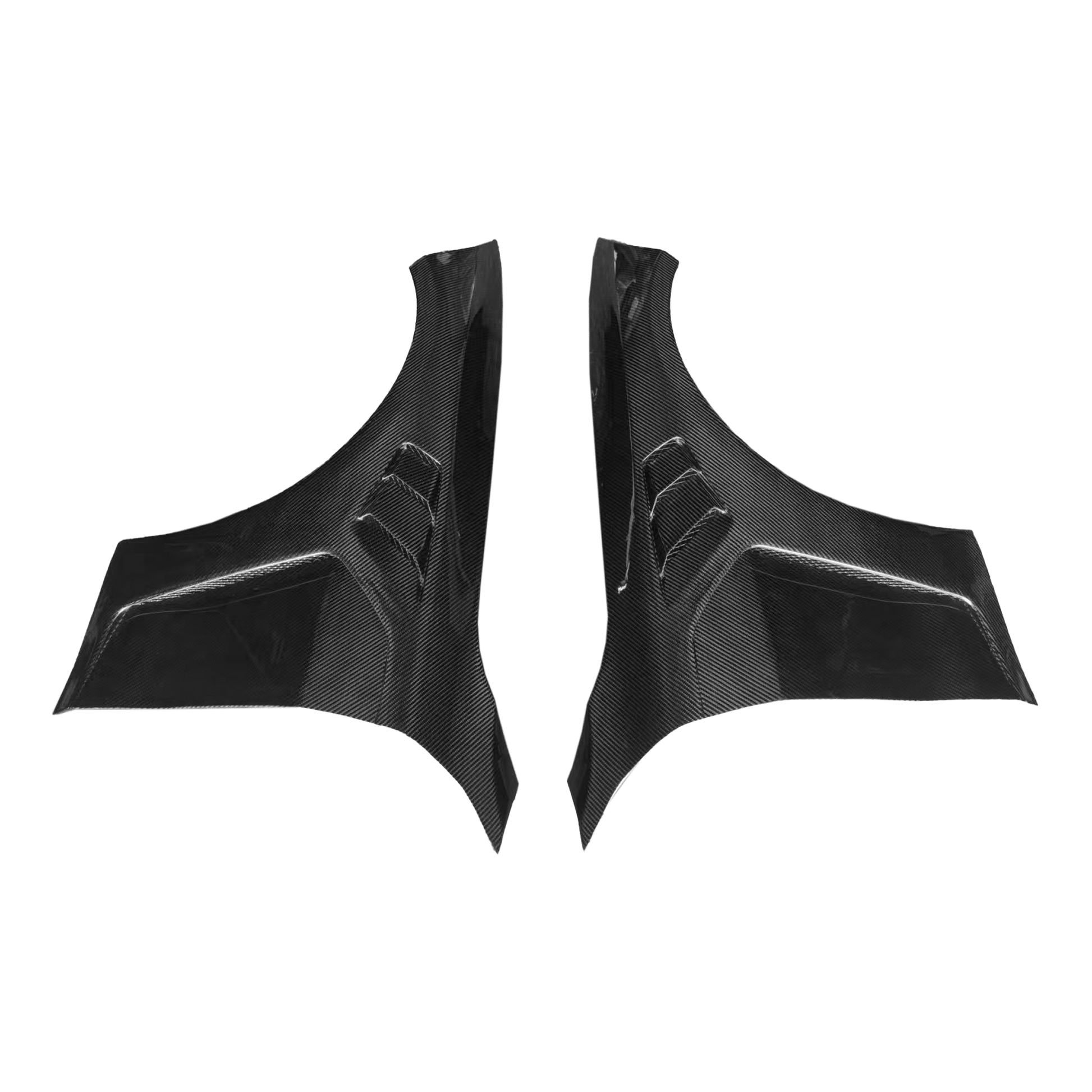 For BMW M4 G82  G80 M3 20-24 Coupe Dry Carbon KZ Style Front Bumper Side Fender Pair Kazento Carbon Parts Dry Carbon Fiber M4G82-FF-KZ-DCF