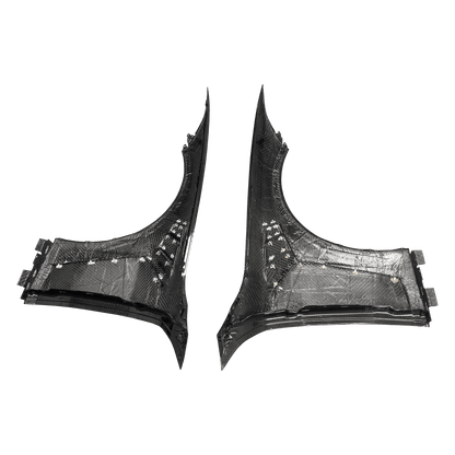 For BMW M4 G82  G80 M3 20-24 Coupe Dry Carbon KZ Style Front Bumper Side Fender Pair