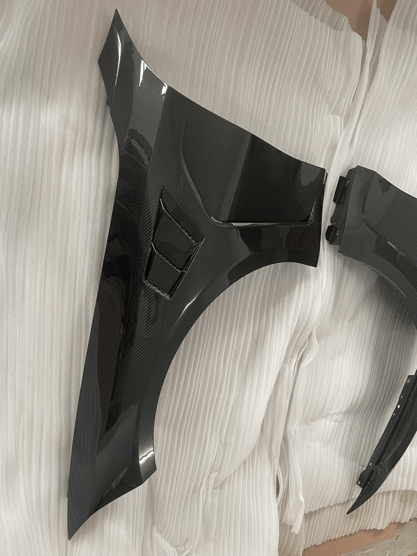 For BMW M4 G82  G80 M3 20-24 Coupe Dry Carbon KZ Style Front Bumper Side Fender Pair