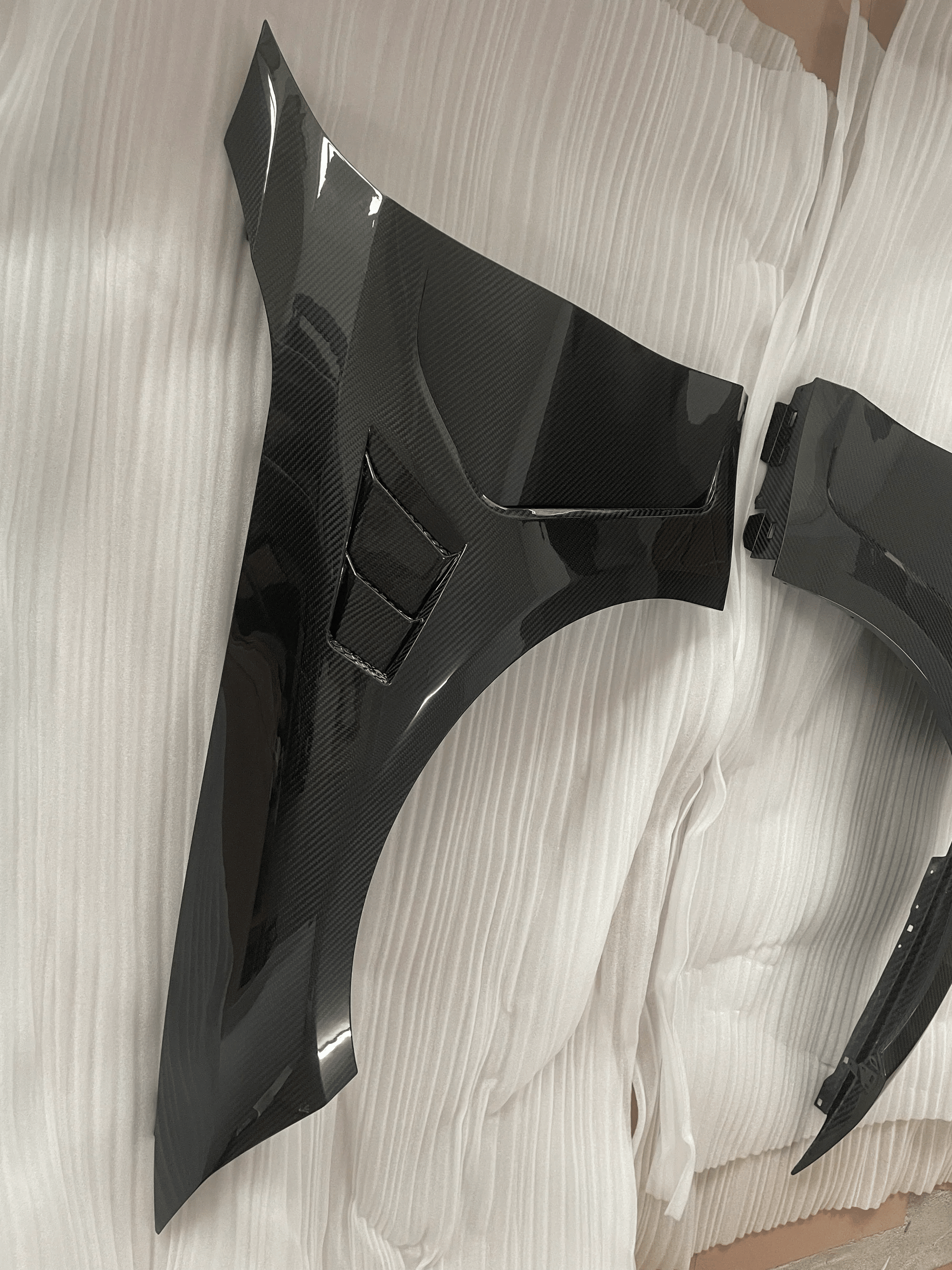 For BMW M4 G82  G80 M3 20-24 Coupe Dry Carbon KZ Style Front Bumper Side Fender Pair