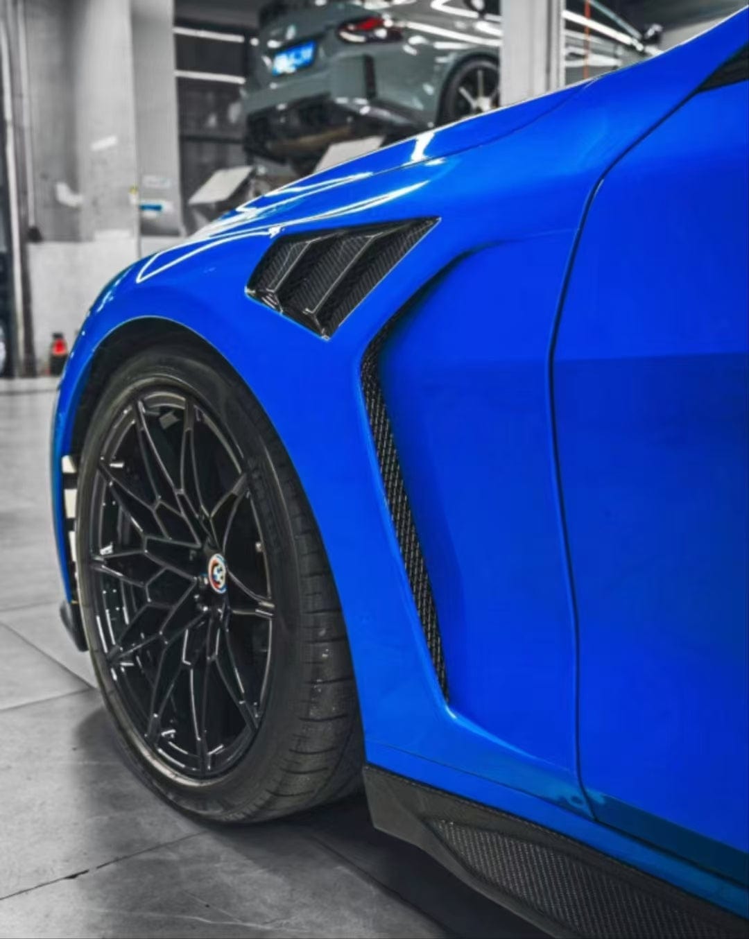 For BMW M4 G82  G80 M3 20-24 Coupe Dry Carbon KZ Style Front Bumper Side Fender Pair