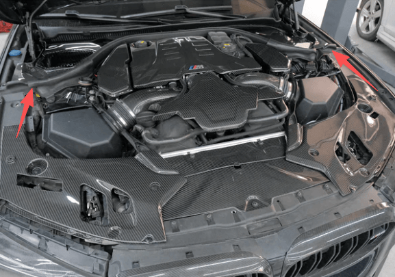 For BMW M5 F90 4 Door Dry Carbon OE Style Engine Side Panel 2018-2023