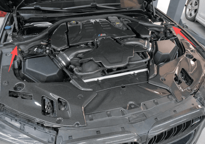 For BMW M5 F90 4 Door Dry Carbon OE Style Engine Side Panel 2018-2023