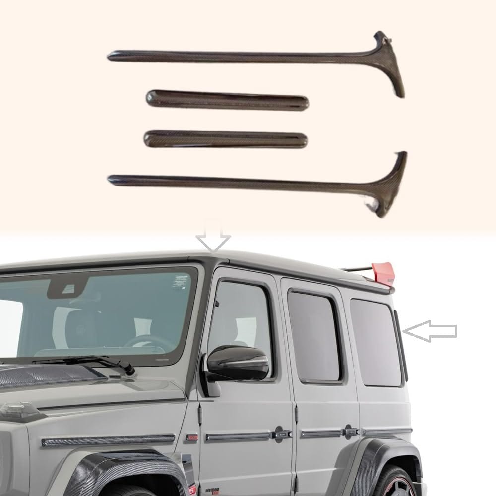 For Brabus G63 G500 G350 A C-Pilla 4pcs Set Dry Carbon Stick On Kazento Carbon Parts 车身侧板 G63-APILA-4PC-DCF
