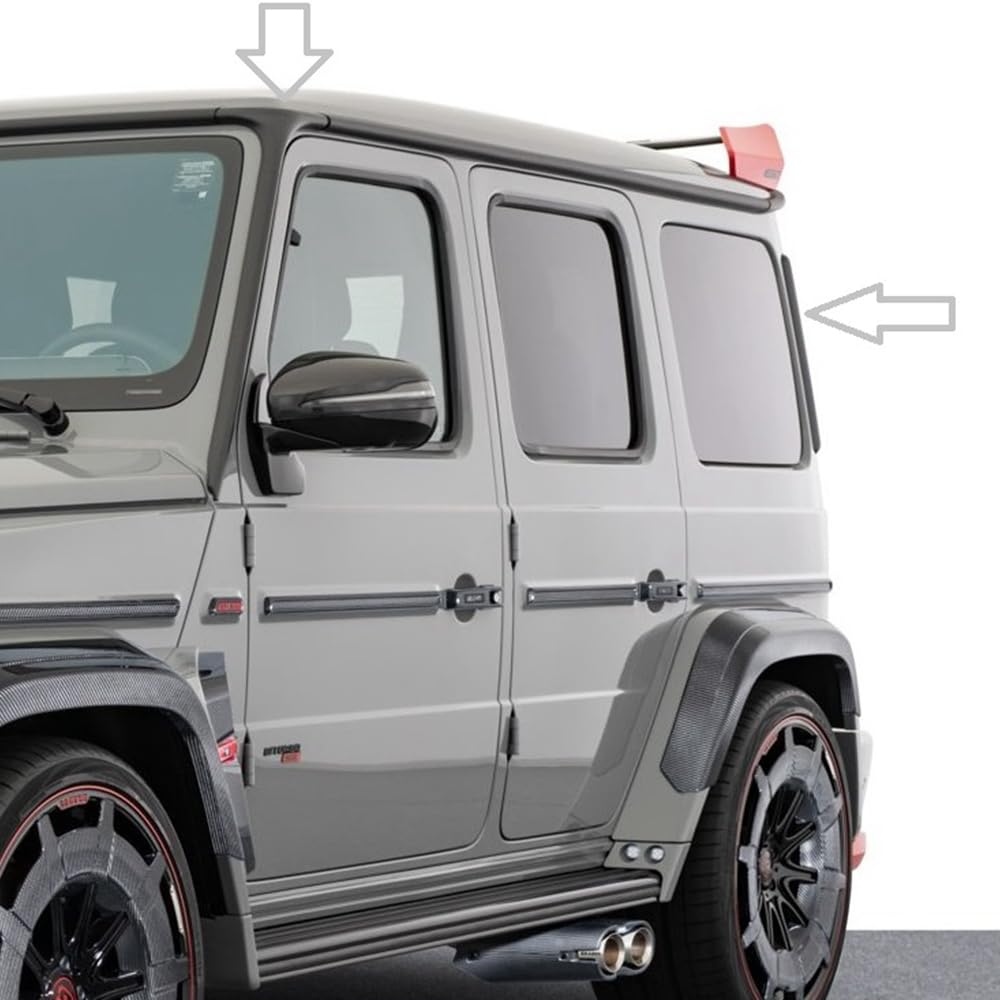 For Brabus G63 G500 G350 A C-Pilla 4pcs Set Dry Carbon Stick On