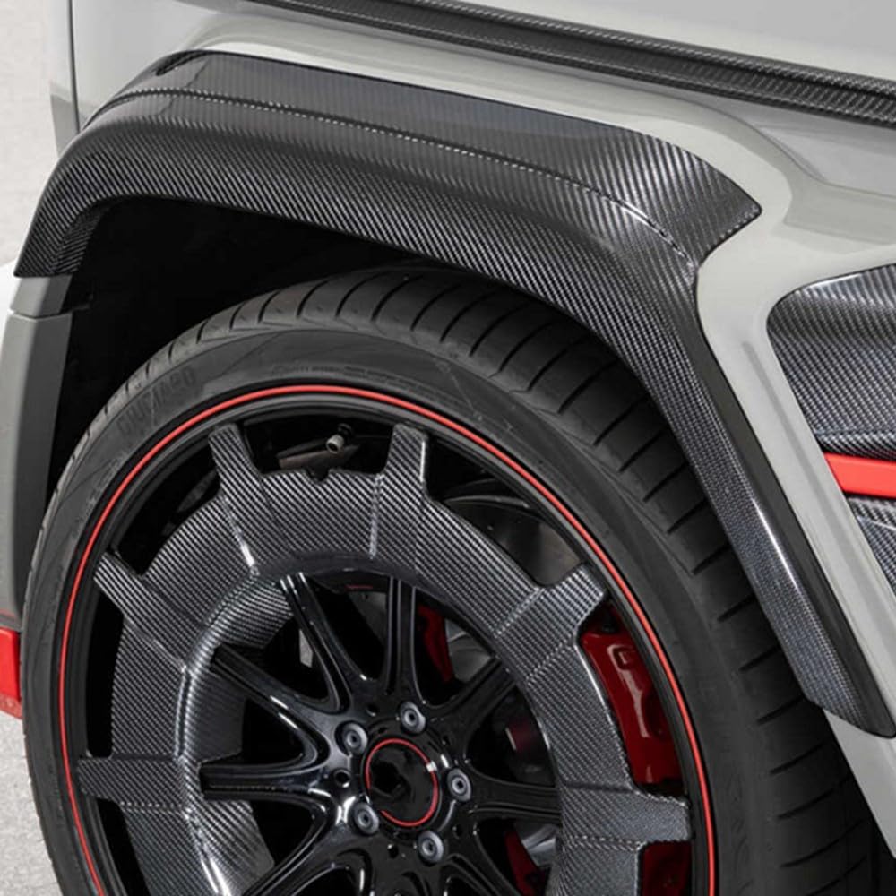 For Brabus G63 G500 G350 Rock-Style G900 Fender Flares 4PCS Dry Carbon Stick On Kazento Carbon Parts 车身侧板 G63-ARCH-G900-DCF