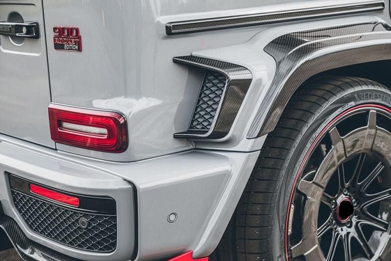 For Brabus G63 G500 G350 Rock-Style G900 Fender Flares 4PCS Dry Carbon Stick On Kazento Carbon Parts 车身侧板 G63-ARCH-G900-DCF