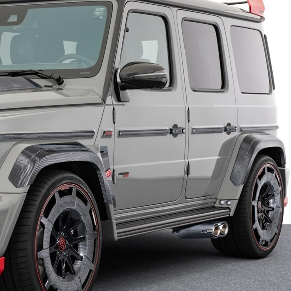 For Brabus G63 G500 G350 Rock-Style G900 Fender Flares 4PCS Dry Carbon Stick On Kazento Carbon Parts 车身侧板 G63-ARCH-G900-DCF