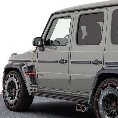 For Brabus G63 G500 G350 Rock-Style G900 Fender Flares 4PCS Dry Carbon Stick On Kazento Carbon Parts 车身侧板 G63-ARCH-G900-DCF
