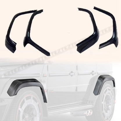 For Brabus G63 G500 G350 Rock-Style G900 Fender Flares 4PCS Dry Carbon Stick On Kazento Carbon Parts 车身侧板 G63-ARCH-G900-DCF