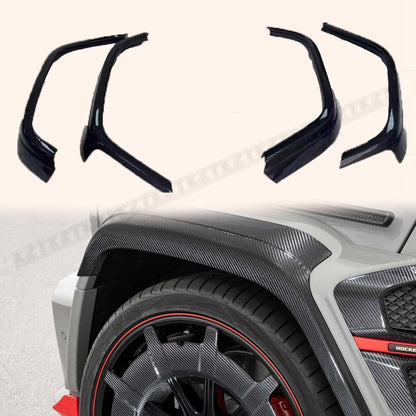For Brabus G63 G500 G350 Rock-Style G900 Fender Flares 4PCS Dry Carbon Stick On Kazento Carbon Parts 车身侧板 G63-ARCH-G900-DCF