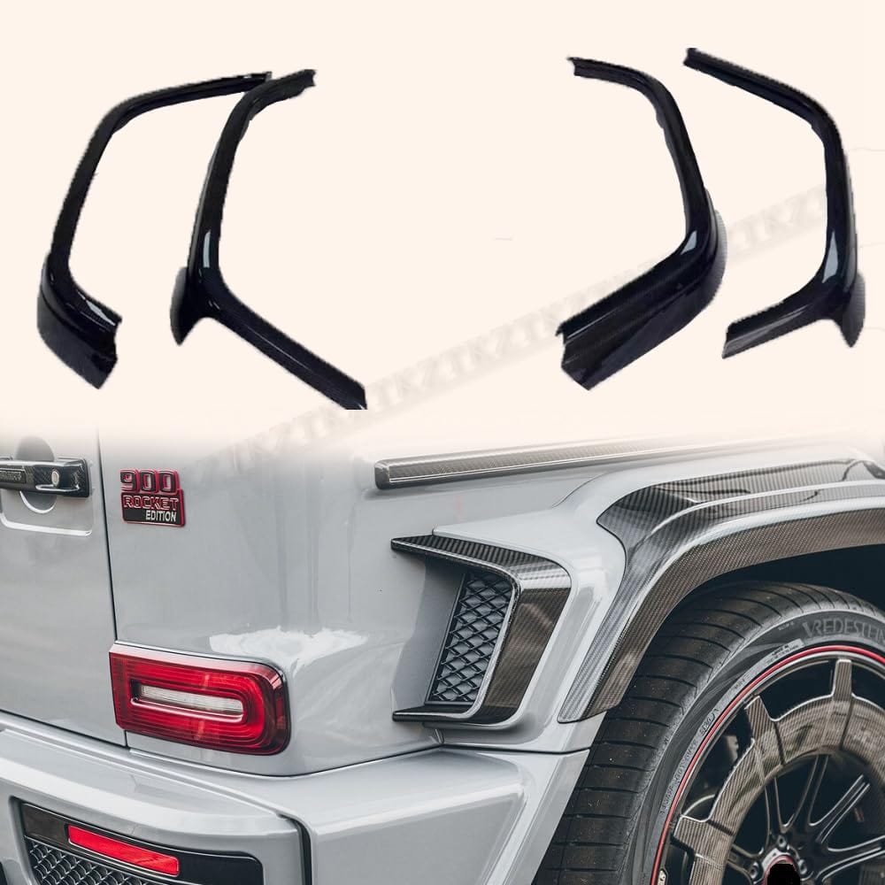 For Brabus G63 G500 G350 Rock-Style G900 Fender Flares 4PCS Dry Carbon Stick On Kazento Carbon Parts 车身侧板 G63-ARCH-G900-DCF