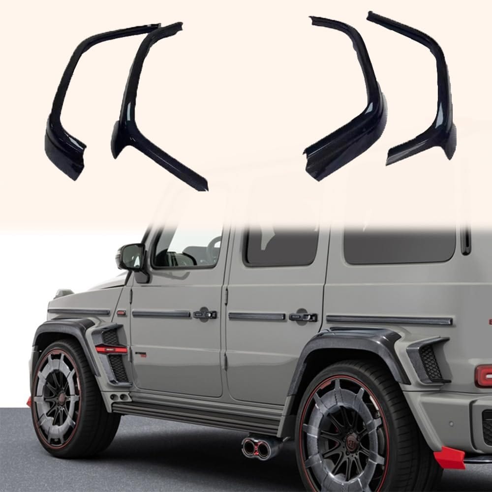 For Brabus G63 G500 G350 Rock-Style G900 Fender Flares 4PCS Dry Carbon Stick On Kazento Carbon Parts 车身侧板 G63-ARCH-G900-DCF