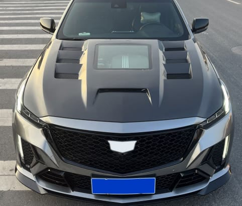 For Caddilac CT5 MBJ2 Style Front Vented Clear Hood 2020-2026