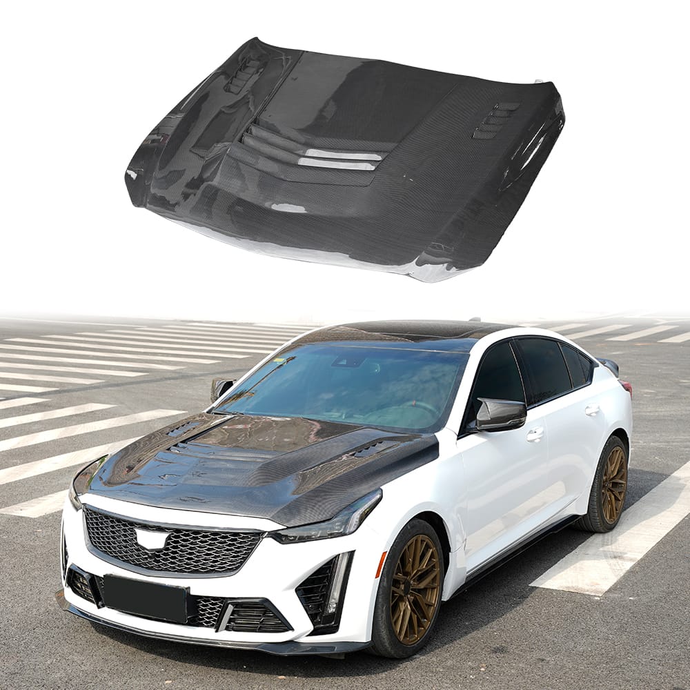For Caddilac CT5 MN Style Front Vented Hood 2020-2026