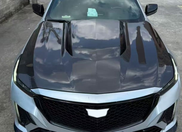 For Caddilac CT5 V2 Style Front Vented Hood 2020-2026