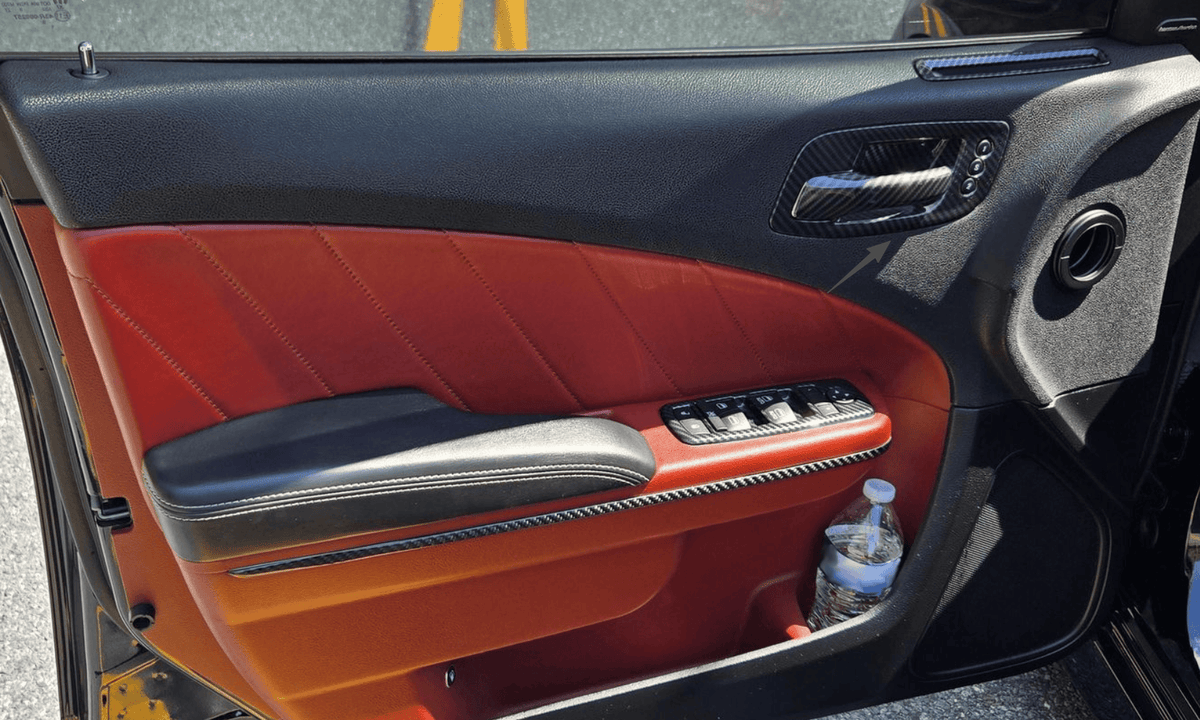 For Charger Base Only 4-Piece Interior Door Handle Trim 2015-2023