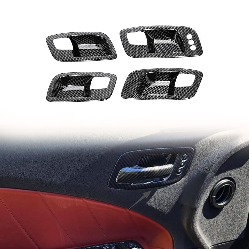 For Charger High Only 4-Piece Interior Door Handle Trim 2015-2023