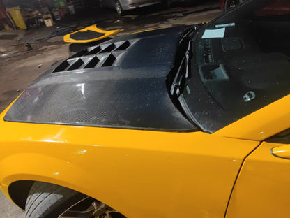 For Chevrolet Camaro WD Style Front Vented Cooling Hood 2010-2015