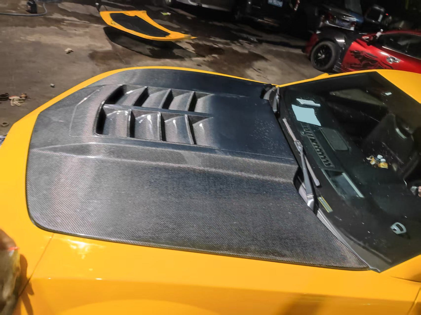 For Chevrolet Camaro WD Style Front Vented Cooling Hood 2010-2015