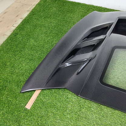 For Chevrolet Corvette C7 AMB Style Front Vented Clear Hood 2014-2019