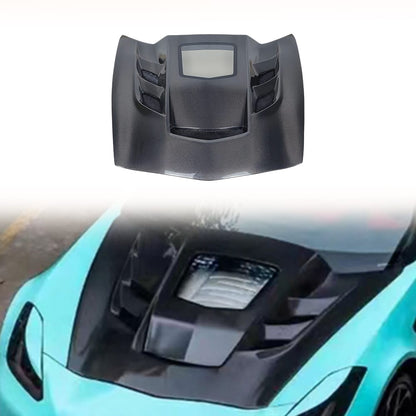 For Chevrolet Corvette C7 AMB Style Front Vented Clear Hood 2014-2019