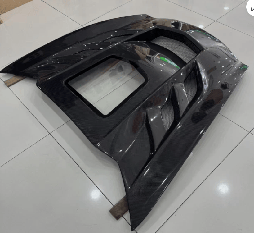 For Chevrolet Corvette C7 KZ Style Front Vented Clear Hood 2014-2019