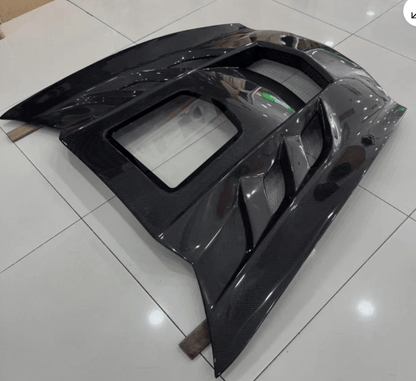 For Chevrolet Corvette C7 KZ Style Front Vented Clear Hood 2014-2019