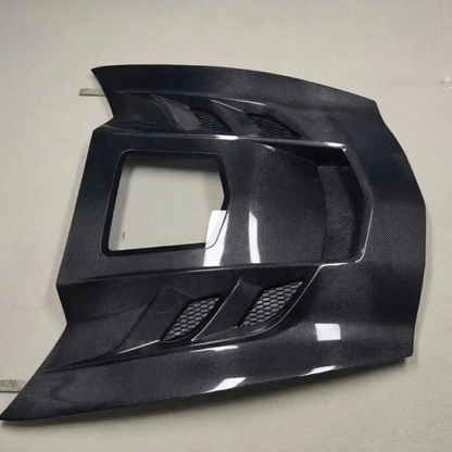 For Chevrolet Corvette C7 KZ Style Front Vented Clear Hood 2014-2019